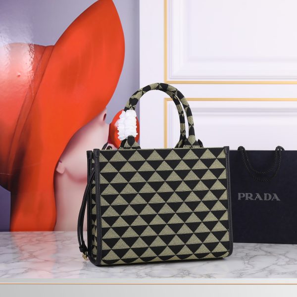 Prada  Small Prada Symbole embroidered fabric handbag 22*28*9cm - Image 2