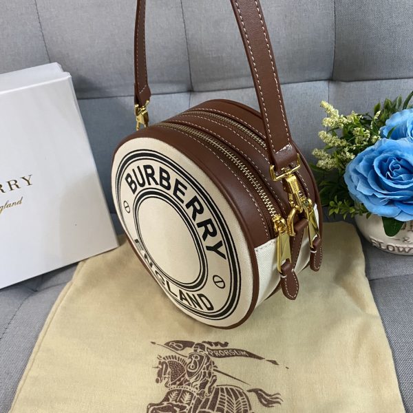 BURBERRY Logo Graphic Canvas and Leather Louise Bag - Image 2